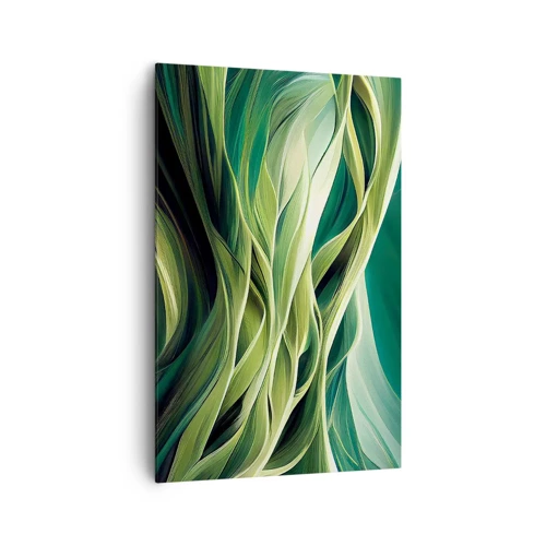 Schilderen op canvas - Abstract groen spel - 80x120 cm