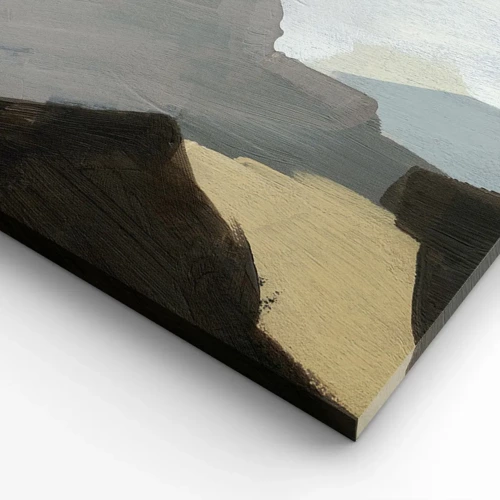 Schilderen op canvas - Abstractie: het kruispunt van grijs - 70x100 cm