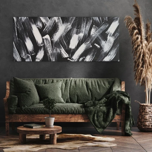 Schilderen op canvas - Abstractie in de industriële spirit - 100x40 cm