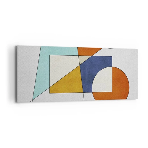 Schilderen op canvas - Abstractie: modernistisch plezier - 100x40 cm