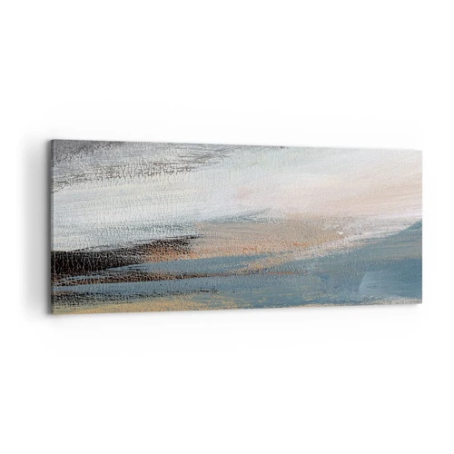 Schilderen op canvas - Abstractie: noordelijk landschap - 100x40 cm