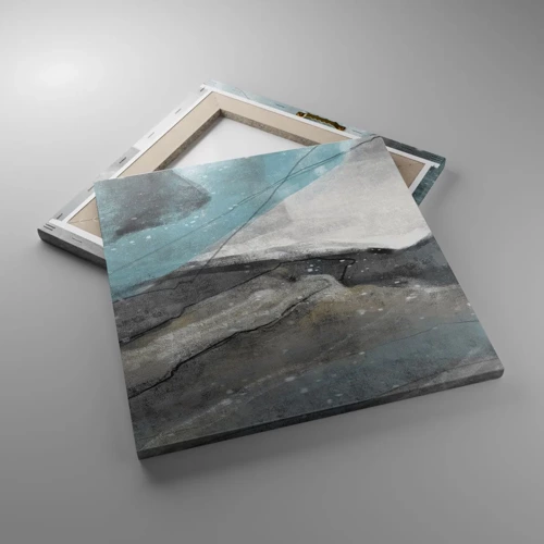 Schilderen op canvas - Abstractie: rotsen en ijs - 40x40 cm