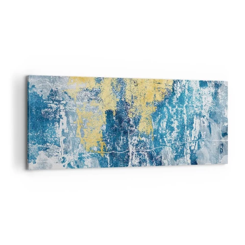 Schilderen op canvas - Abstractie vol met weer - 100x40 cm