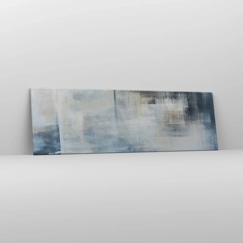 Schilderen op canvas - Achter het blauwe gordijn - 160x50 cm