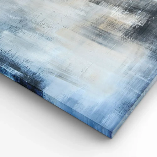 Schilderen op canvas - Achter het blauwe gordijn - 160x50 cm