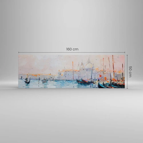 Schilderen op canvas - Achter het water, achter de mist - 160x50 cm