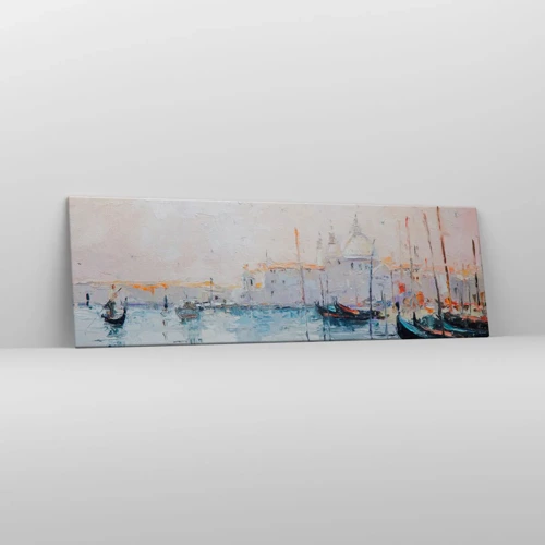Schilderen op canvas - Achter het water, achter de mist - 160x50 cm