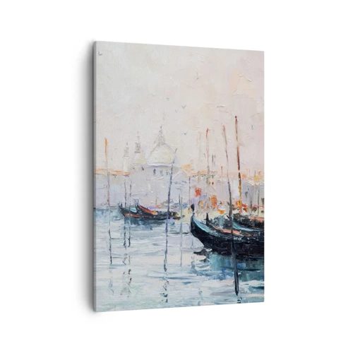 Schilderen op canvas - Achter het water, achter de mist - 50x70 cm