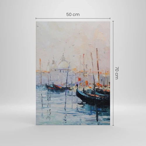Schilderen op canvas - Achter het water, achter de mist - 50x70 cm