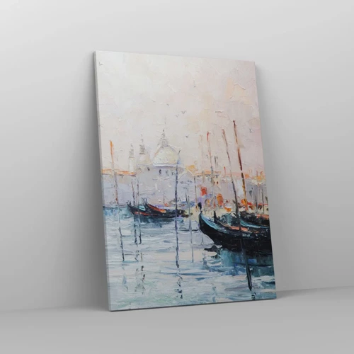 Schilderen op canvas - Achter het water, achter de mist - 50x70 cm