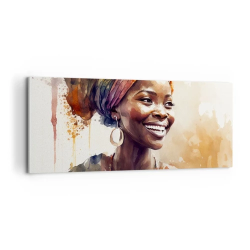 Schilderen op canvas - Afrikaanse koningin - 100x40 cm