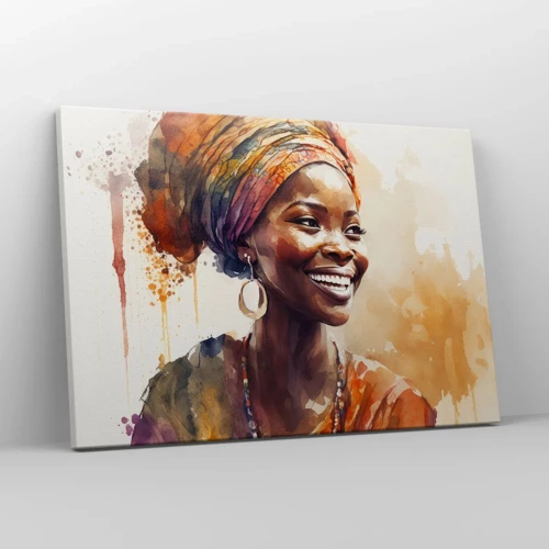 Schilderen op canvas - Afrikaanse koningin - 70x50 cm
