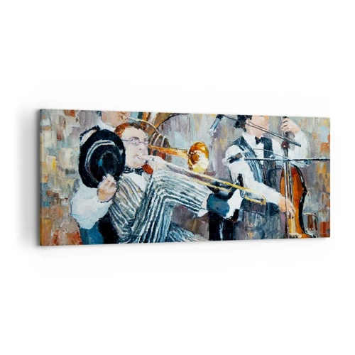 Schilderen op canvas - Al die jazz - 120x50 cm