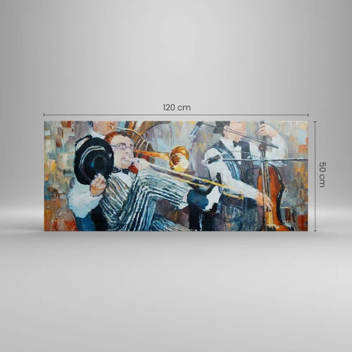 Schilderen op canvas - Al die jazz - 120x50 cm