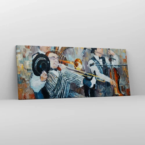 Schilderen op canvas - Al die jazz - 120x50 cm