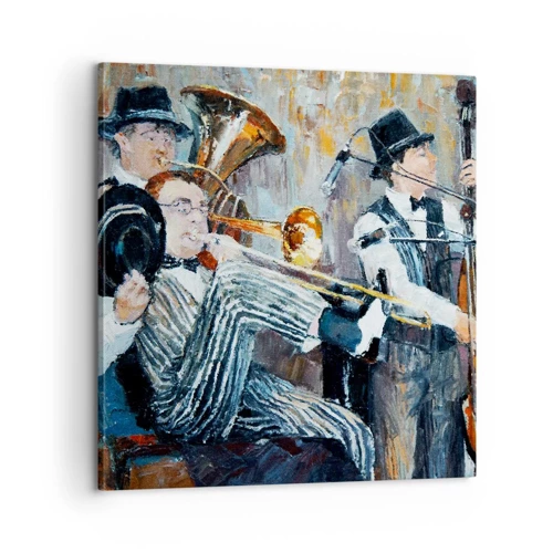 Schilderen op canvas - Al die jazz - 60x60 cm