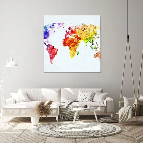 Schilderen op canvas - Alle kleuren van de wereld - 30x30 cm