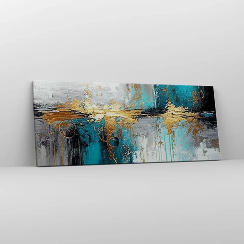 Schilderen op canvas - Alles vloeit - 100x40 cm