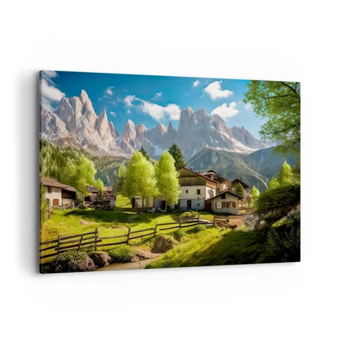 Schilderen op canvas - Alpine idylle - 120x80 cm