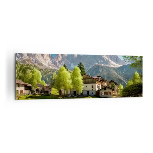 Schilderen op canvas - Alpine idylle - 160x50 cm
