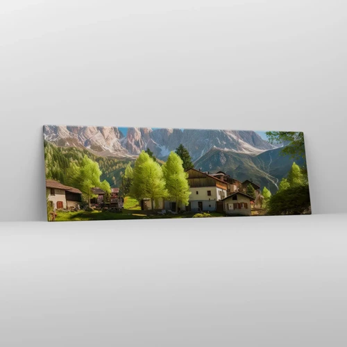 Schilderen op canvas - Alpine idylle - 160x50 cm