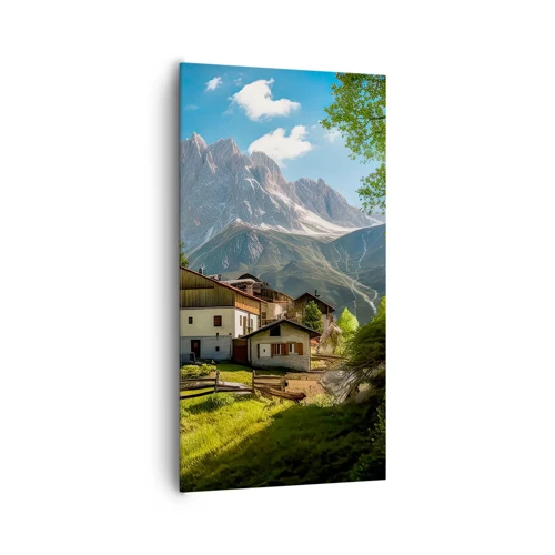 Schilderen op canvas - Alpine idylle - 65x120 cm