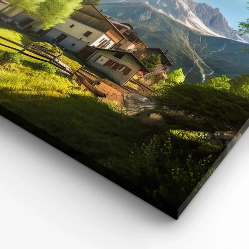 Schilderen op canvas - Alpine idylle - 65x120 cm