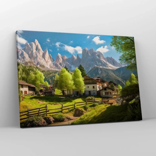 Schilderen op canvas - Alpine idylle - 70x50 cm