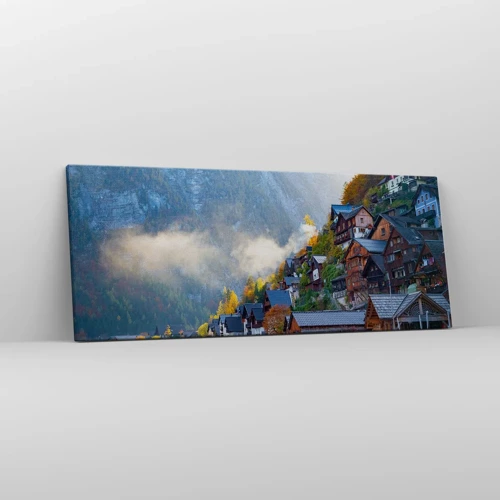 Schilderen op canvas - Alpine sfeer - 100x40 cm