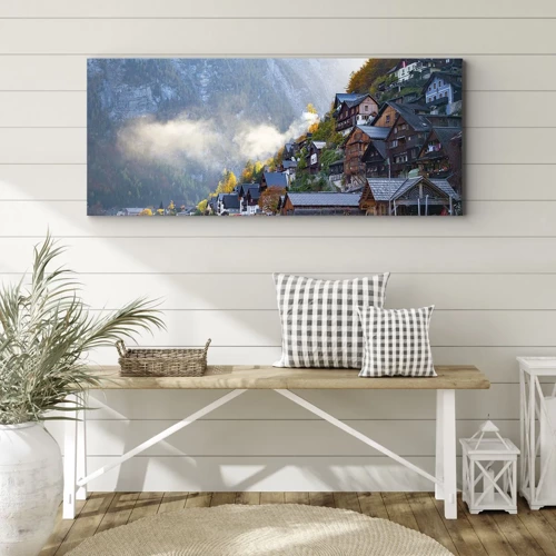 Schilderen op canvas - Alpine sfeer - 100x40 cm