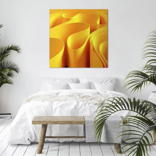 Schilderen op canvas - Als de golven van de zon - 70x70 cm