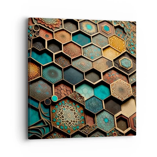 Schilderen op canvas - Arabische ornamenten – variatie - 40x40 cm