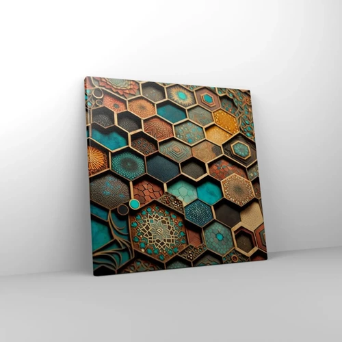 Schilderen op canvas - Arabische ornamenten – variatie - 40x40 cm