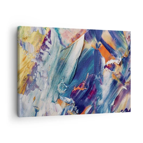Schilderen op canvas Arttor 70x50 cm - Kleur verwarring - Abstractie, Kunst, Schilderen, Borstel, Moderne Kunst, Naar de woonkamer, Naar de slaapkamer, Wit, Bruin, Horizontaal, Canvas, AA70x50-5113
