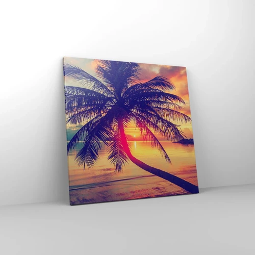 Schilderen op canvas - Avond onder de palmbomen - 60x60 cm