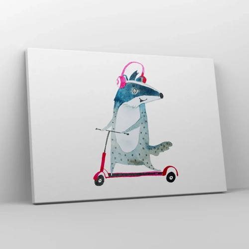 Schilderen op canvas - Badger vreugde - 70x50 cm