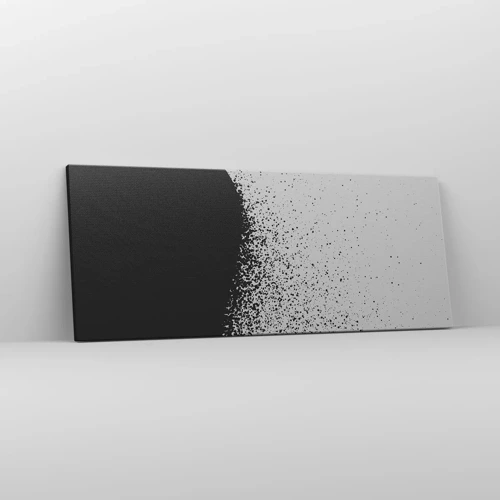 Schilderen op canvas - Beweging van moleculen - 100x40 cm