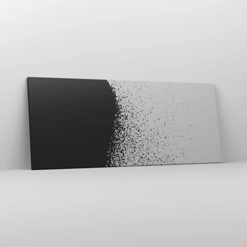 Schilderen op canvas - Beweging van moleculen - 120x50 cm