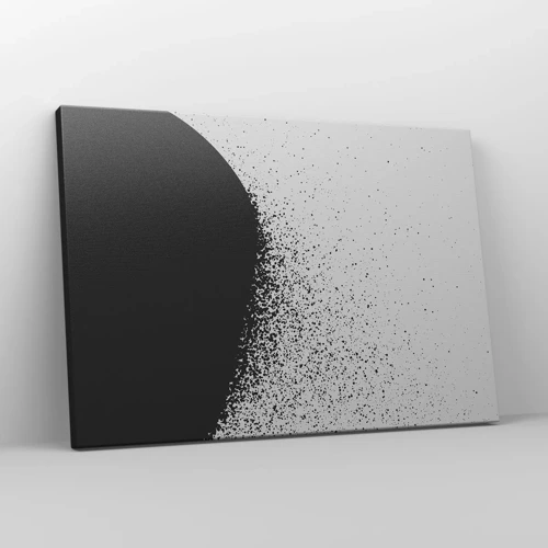 Schilderen op canvas - Beweging van moleculen - 70x50 cm