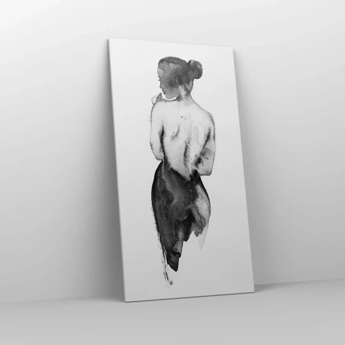 Schilderen op canvas - Bij haar verdwijnt de wereld - 65x120 cm