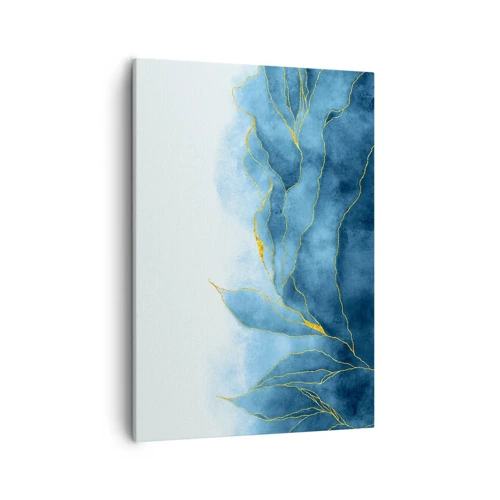 Schilderen op canvas - Blauw in goud - 50x70 cm
