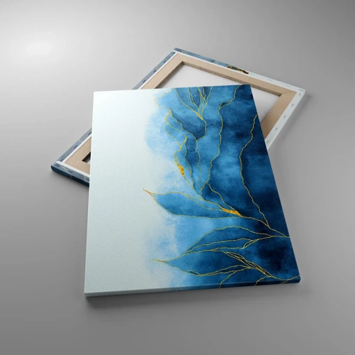 Schilderen op canvas - Blauw in goud - 50x70 cm