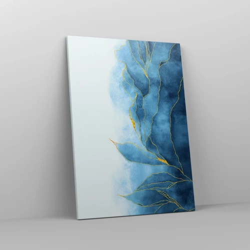 Schilderen op canvas - Blauw in goud - 50x70 cm