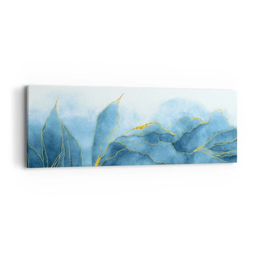 Schilderen op canvas - Blauw in goud - 90x30 cm