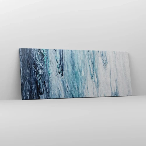 Schilderen op canvas - Blauwe ijspegels - 100x40 cm