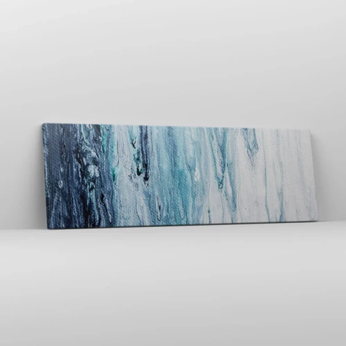 Schilderen op canvas - Blauwe ijspegels - 90x30 cm