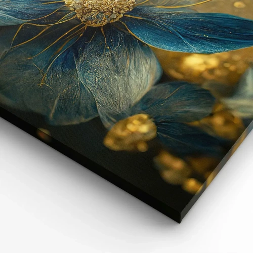 Schilderen op canvas - Bloei met goud - 100x40 cm