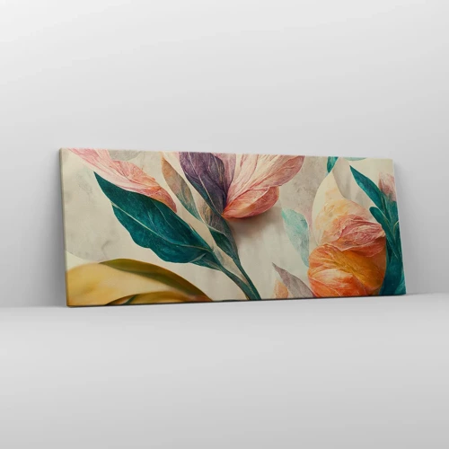 Schilderen op canvas - Bloemen van de zuidelijke eilanden - 100x40 cm