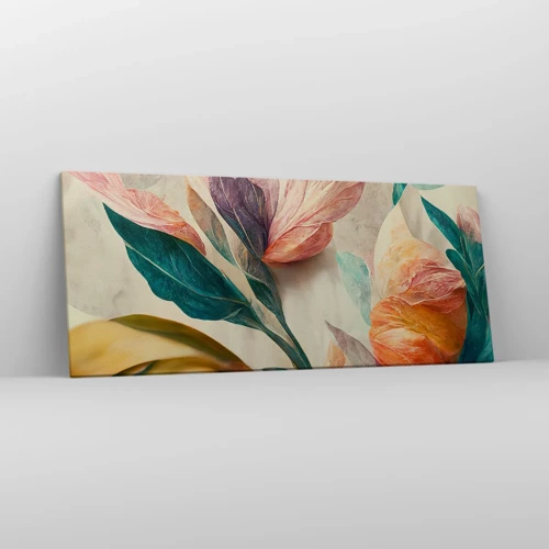 Schilderen op canvas - Bloemen van de zuidelijke eilanden - 120x50 cm