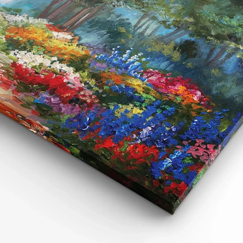 Schilderen op canvas - Bostuin, bloemenbos - 80x120 cm